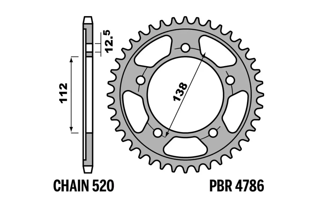 Couronne PBR acier C45 standard 4786 - 525