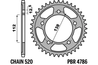Couronne PBR acier C45 standard 4786 - 525