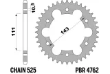 Couronne PBR acier C45 standard 4762 - 525