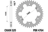 Couronne PBR acier C45 standard 4764 - 520