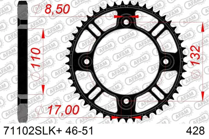 Couronne AFAM acier ultra-light 71102 - 428