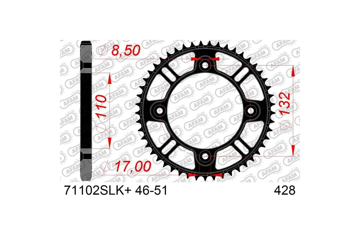 Couronne AFAM acier ultra-light 71102 - 428