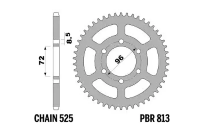 Couronne PBR acier standard 813 - 525
