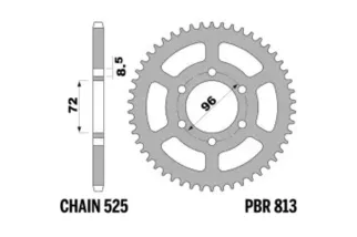 Couronne PBR acier standard 813 - 525