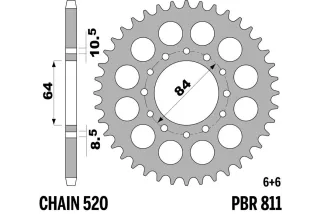 Couronne PBR acier C45 standard 811 - 520