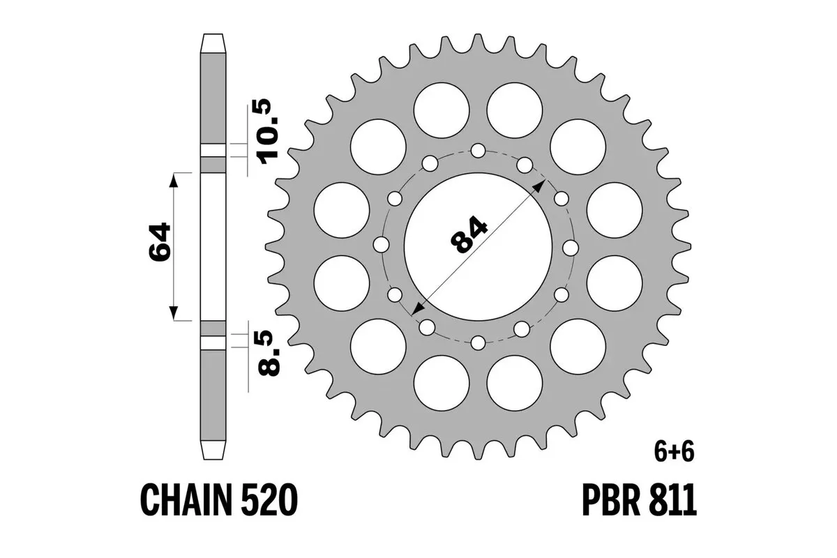 Couronne PBR acier C45 standard 811 - 520