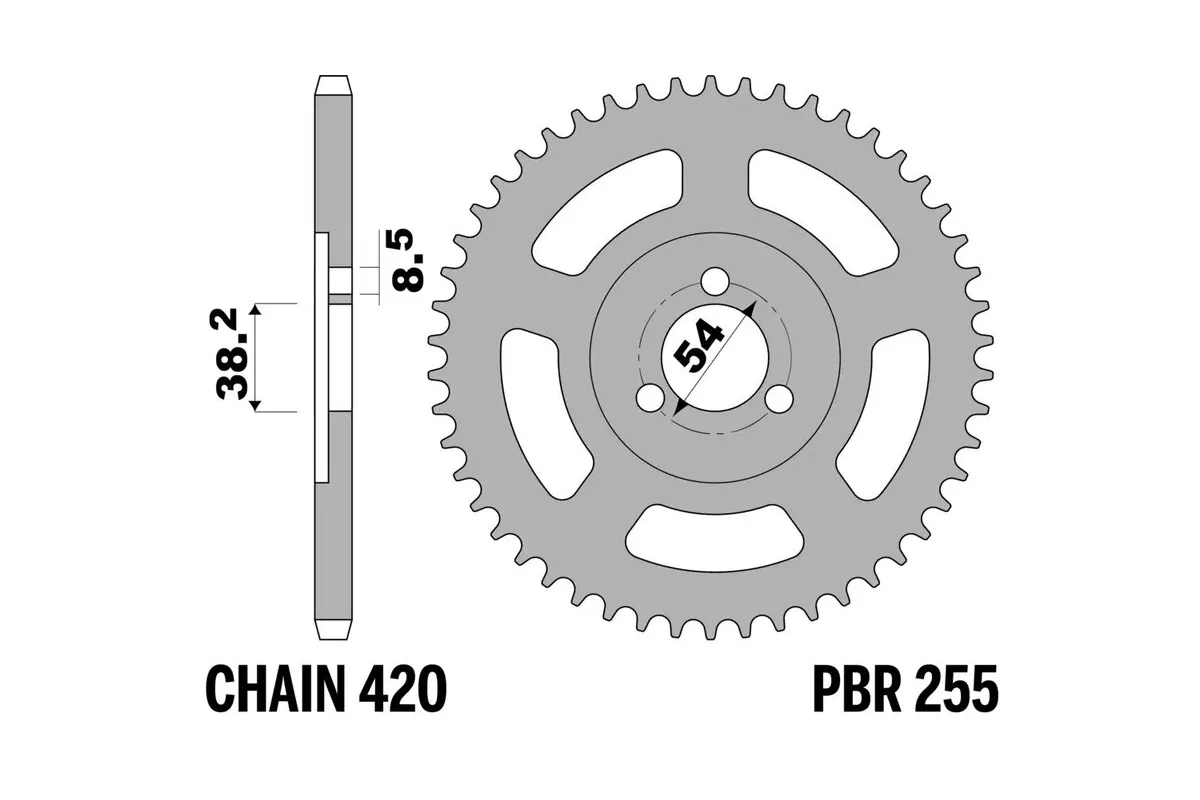 Couronne PBR acier standard 255 - 420