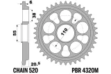 Couronne PBR aluminium ultra-light anodisé dur 4320M - 520