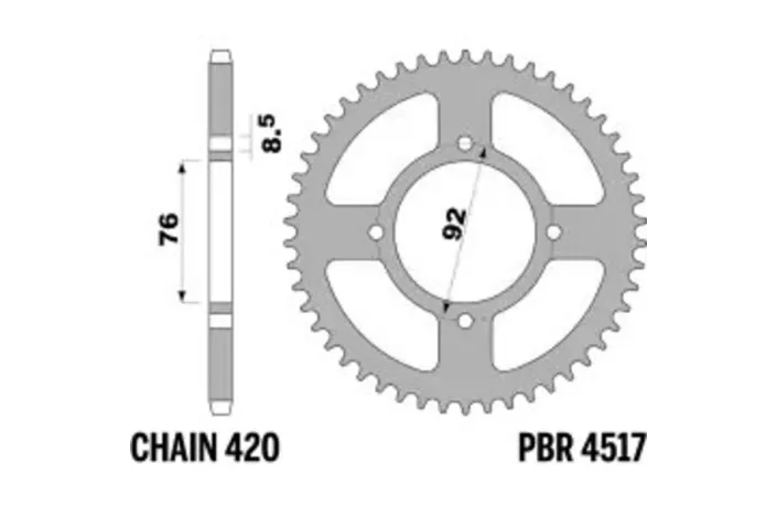 Couronne PBR aluminium ultra-light 4517 - 420