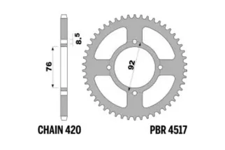 Couronne PBR aluminium ultra-light 4517 - 420