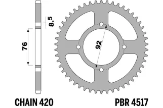 Couronne PBR aluminium ultra-light 4517 - 420