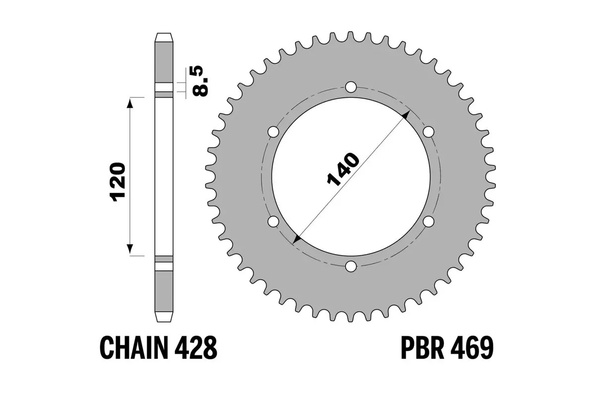 Couronne PBR acier standard 469 - 428
