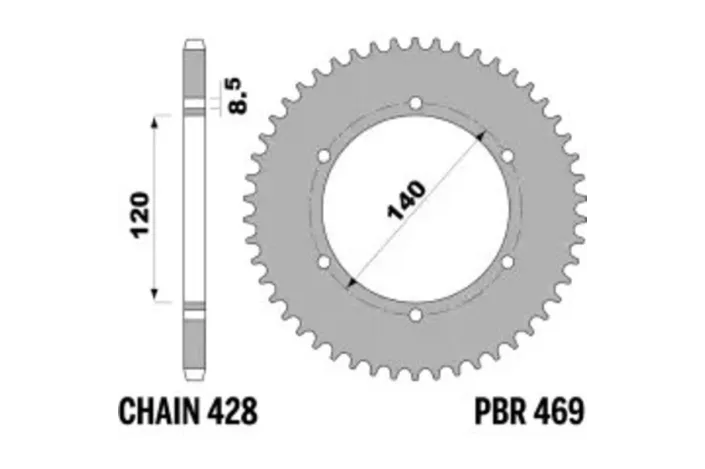 Couronne PBR acier standard 469 - 428
