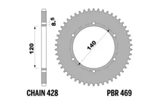 Couronne PBR acier standard 469 - 428