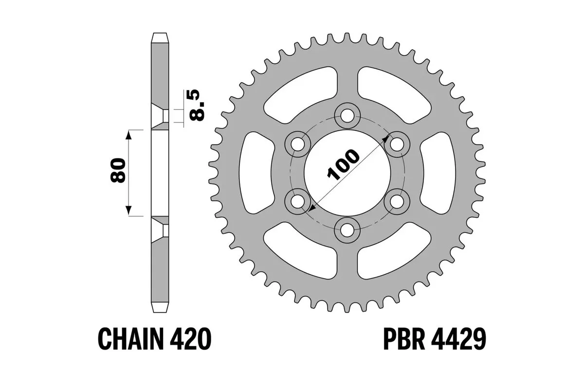 Couronne PBR acier standard 4429 - 420