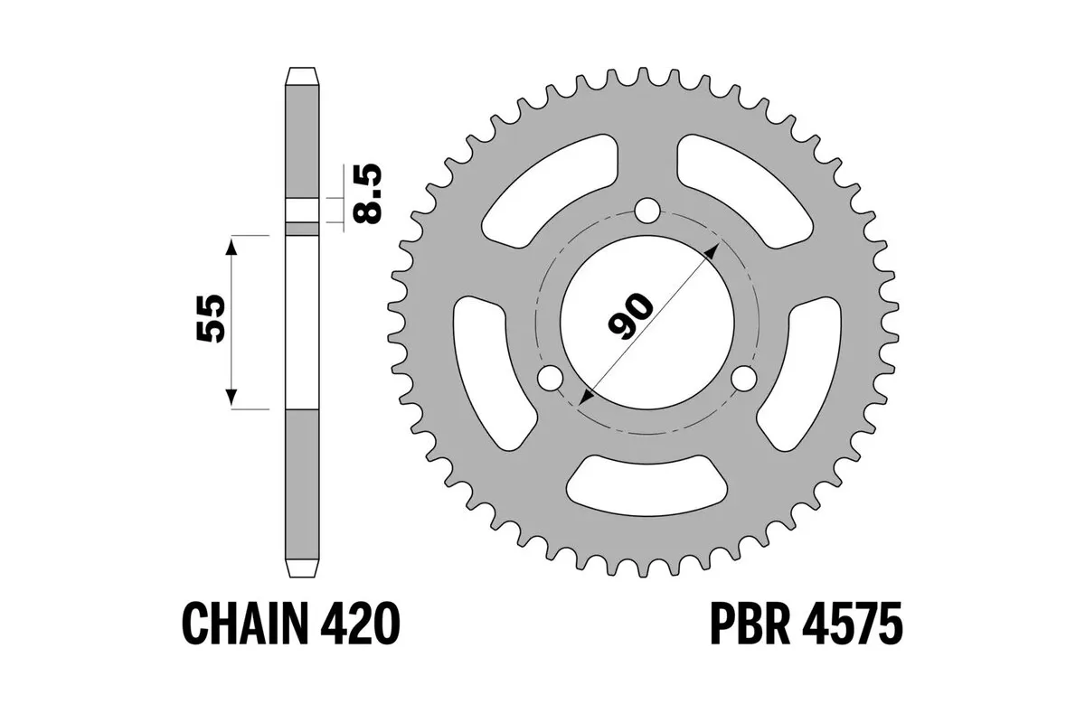Couronne PBR acier standard 4575 - 420