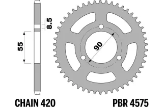 Couronne PBR acier standard 4575 - 420