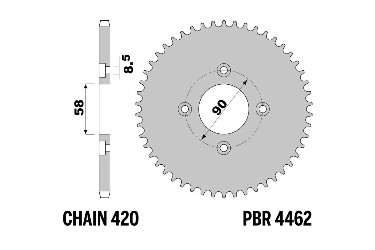 Couronne PBR acier standard 4462 - 420