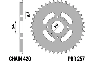 Couronne PBR acier standard 257 - 420