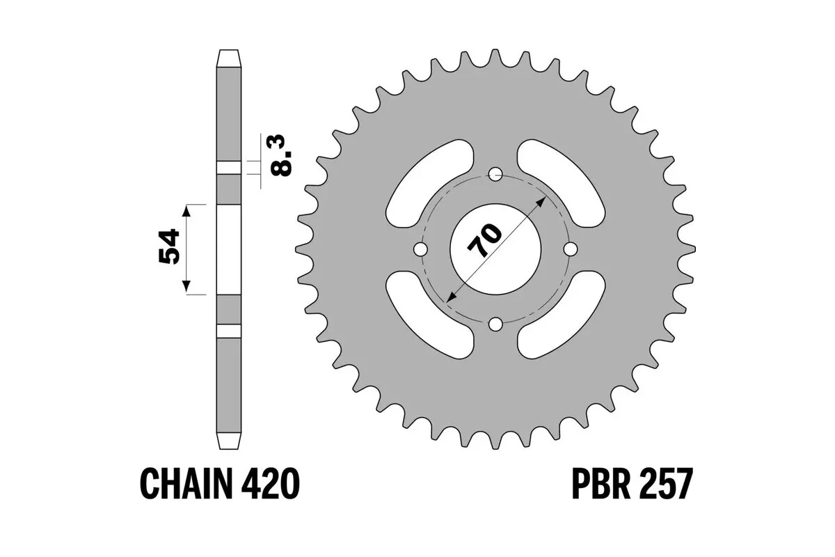 Couronne PBR acier standard 257 - 420