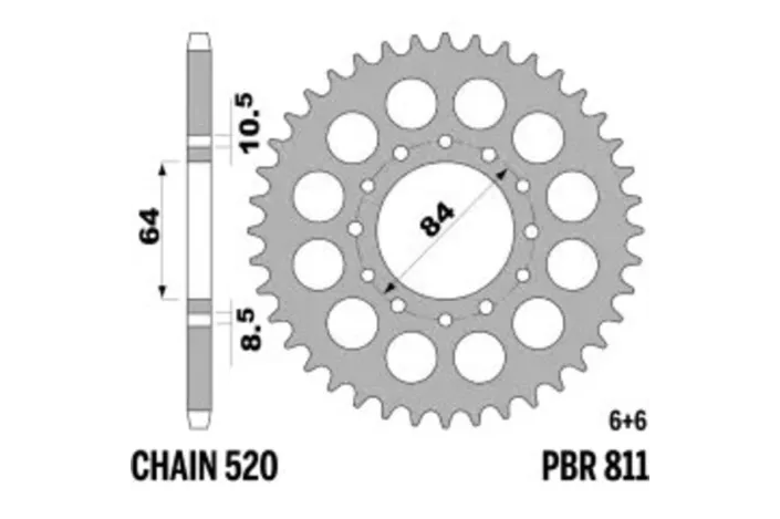 Couronne PBR acier standard 811 - 520