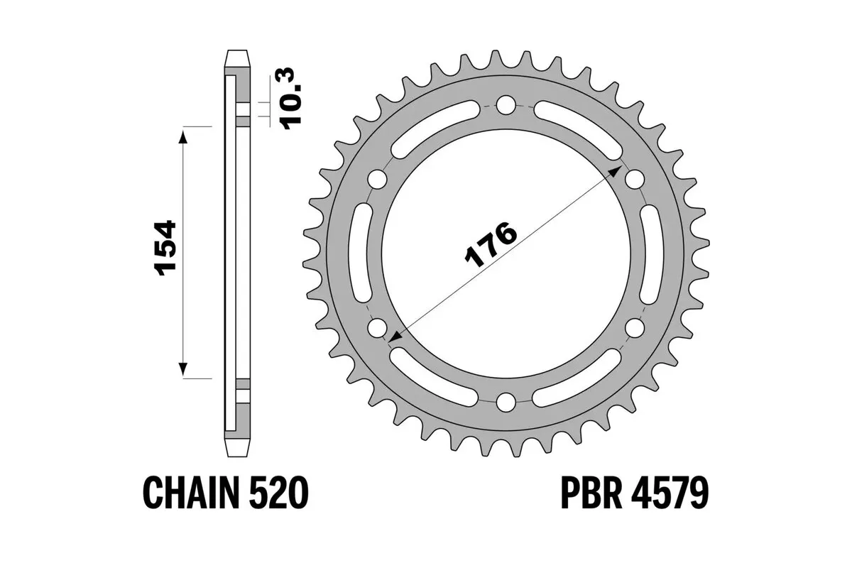 Couronne PBR aluminium ultra-light anodisé dur 4579 - 520