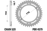 Couronne PBR aluminium ultra-light anodisé dur 4579 - 520