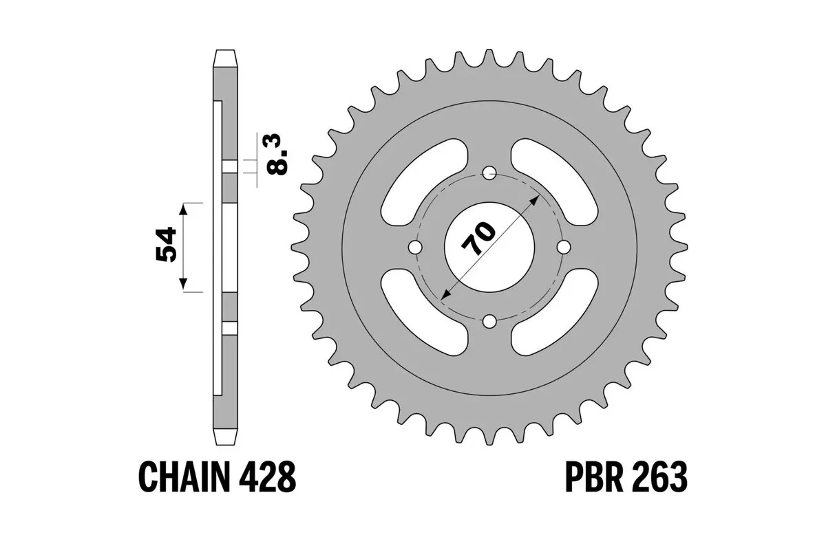 Couronne PBR acier standard 263 - 428