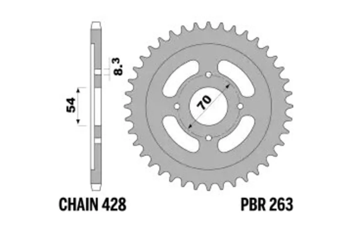 Couronne PBR acier standard 263 - 428