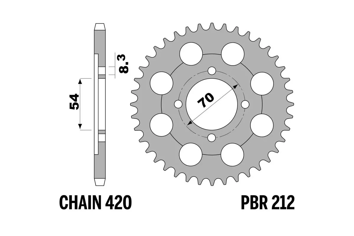 Couronne PBR acier standard 212 - 420