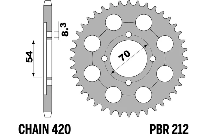 Couronne PBR acier standard 212 - 420