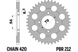 Couronne PBR acier standard 212 - 420