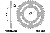 Couronne PBR acier standard 467 - 420