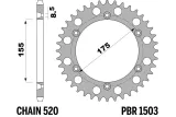 Couronne PBR aluminium ultra-light 1503 - 520