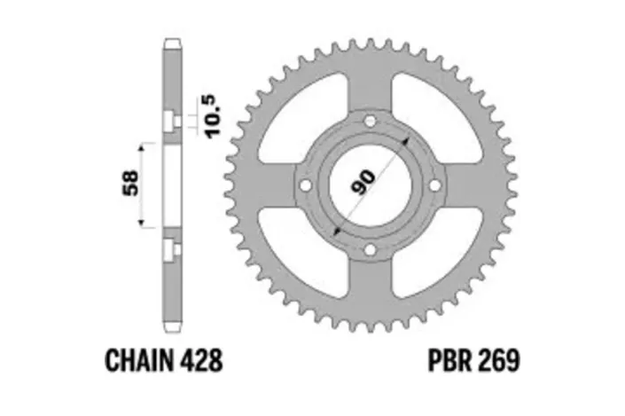 Couronne PBR acier standard 269 - 428