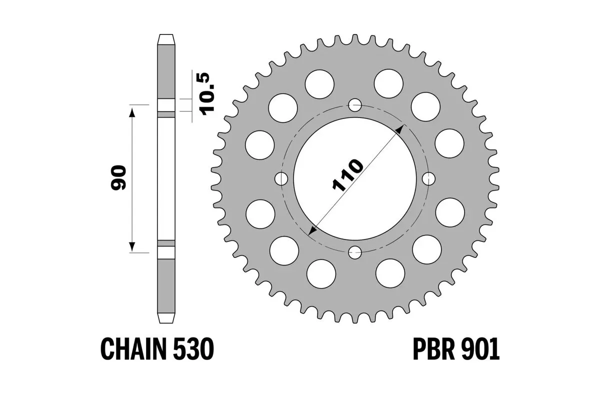 Couronne PBR acier standard 901 - 530