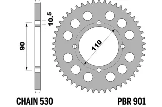 Couronne PBR acier standard 901 - 530