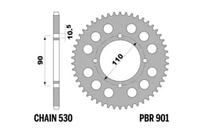 Couronne PBR acier standard 901 - 530