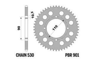 Couronne PBR acier standard 901 - 530