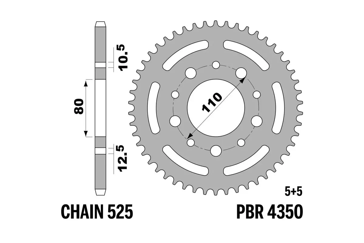 Couronne PBR aluminium ultra-light 4350 - 525