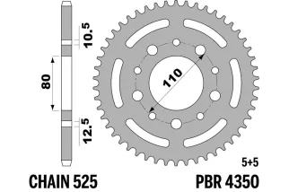 Couronne PBR aluminium ultra-light 4350 - 525