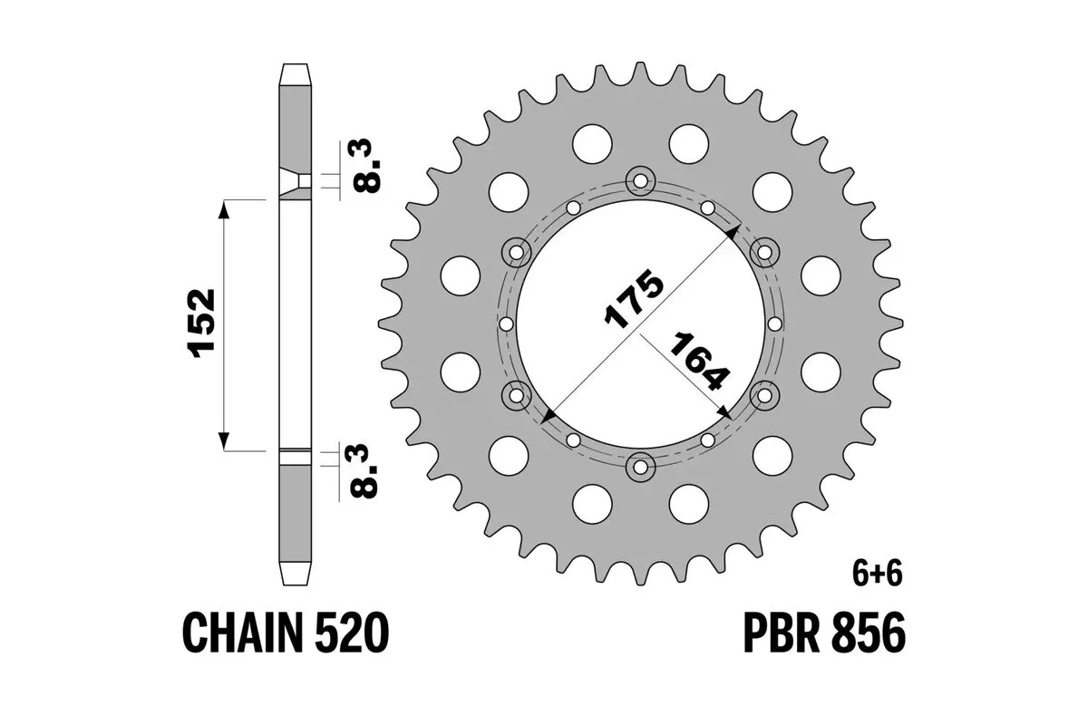 Couronne PBR acier standard 856 - 520