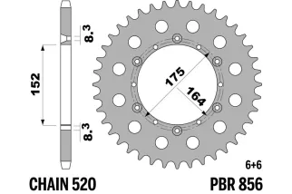 Couronne PBR acier standard 856 - 520