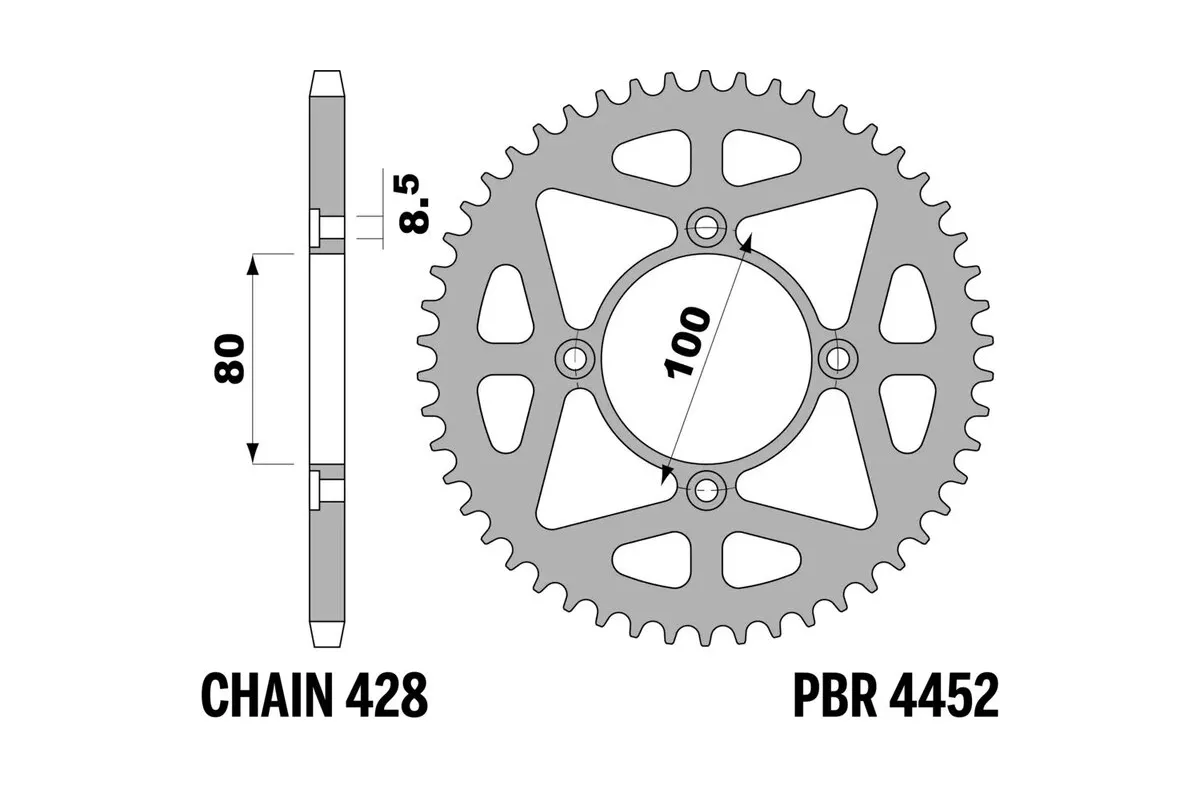 Couronne PBR acier C45 standard 4452 - 428