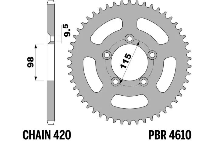 Couronne PBR aluminium ultra-light 4610 - 420