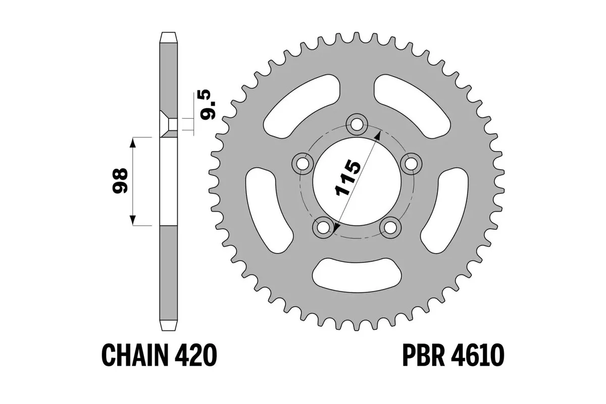 Couronne PBR aluminium ultra-light 4610 - 420