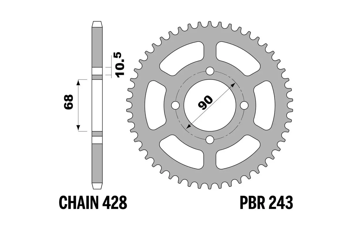 Couronne PBR acier standard 243 - 428