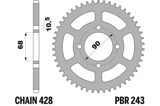Couronne PBR acier standard 243 - 428