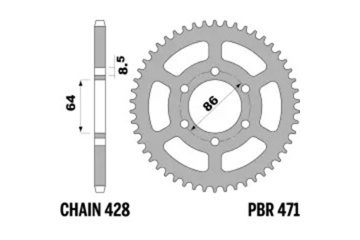 Couronne PBR acier standard 471 - 428