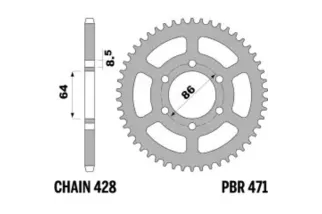 Couronne PBR acier standard 471 - 428